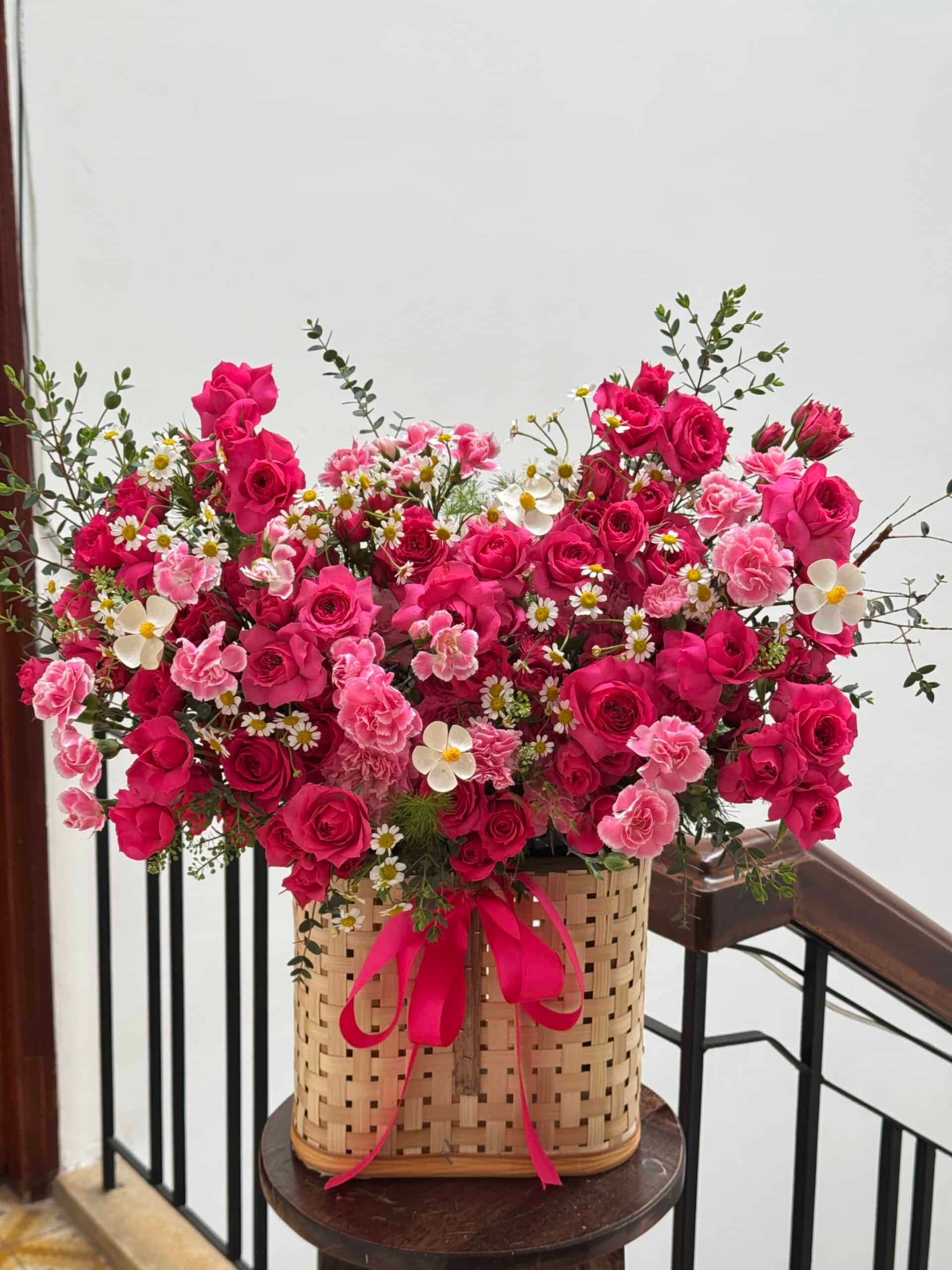 Giỏ hoa tươi mẫu 13