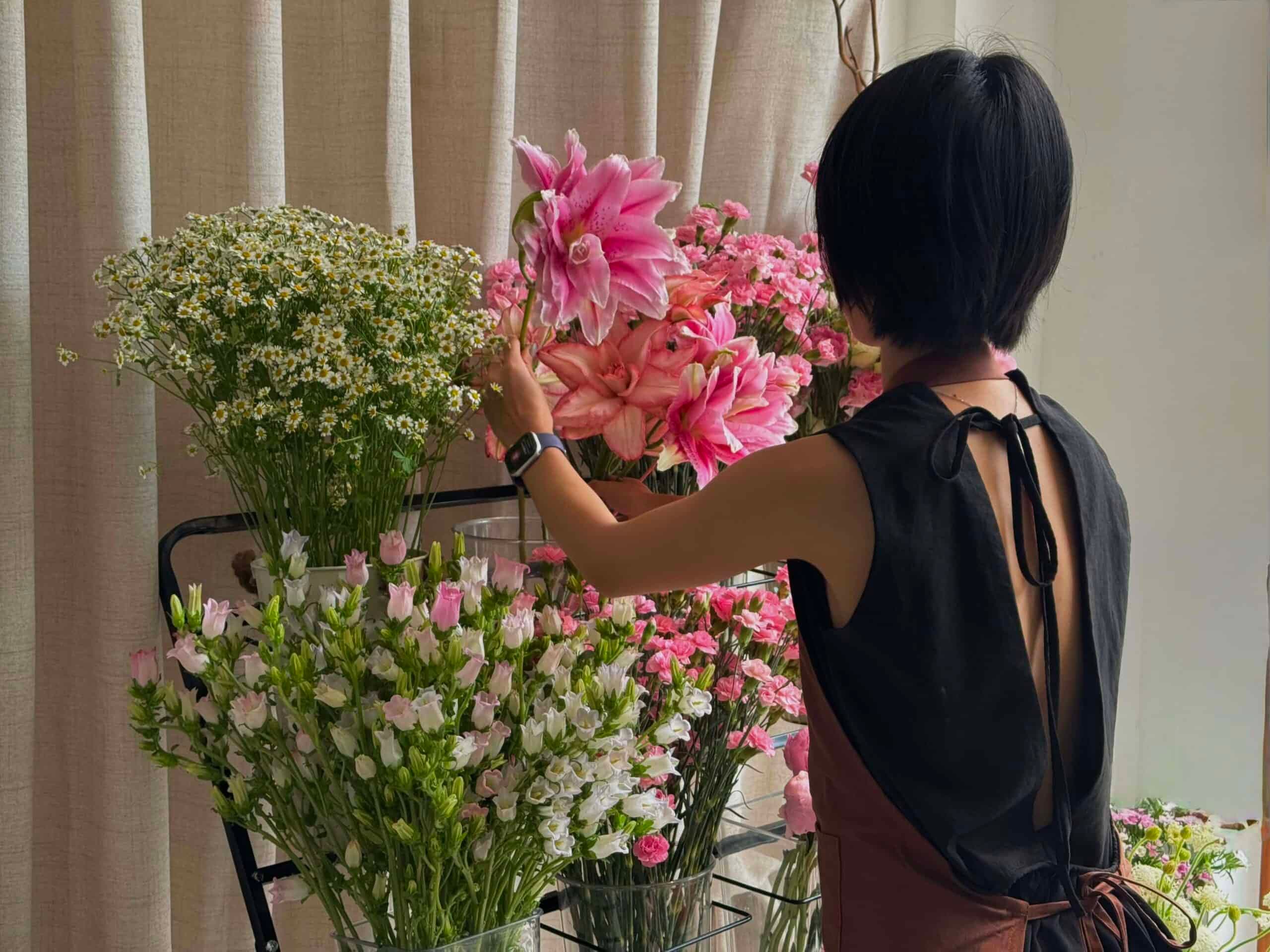 Không gian cửa hàng hoa tươi Nàng Hoa Orchids tại Gò Vấp