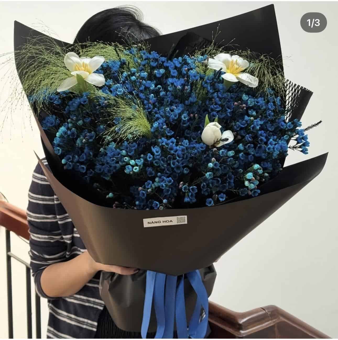 Bó hoa tông xanh dương sang trọng - hoa tươi Gò Vấp